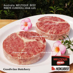 Beef RIBEYE Scotch-Fillet CubeRoll MELTIQUE meltik (wagyu alike) Australia HOKUBEE frozen STEAK 2cm 3/4" (price/pc 350g)